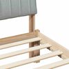 vidaXL Bettgestell Braun und hellgrau 100 x 200 cm Massivholz Kiefer
