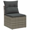 vidaXL Gartensofa-set mit Speicher 8 pcs Grau Poly-Rattan