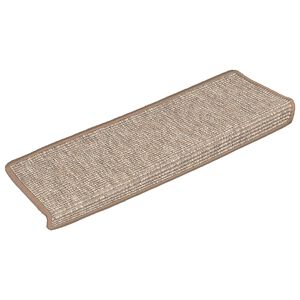 vidaXL Stufenmatten 15 Stk. 65x21x4 cm Hellbraun Rechteckiger Rand