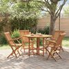 vidaXL 5-tlg. Garten-Essgruppe Klappbar Massivholz Teak