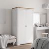 vidaXL Kleiderschrank BODO Wei&szlig; und Braun 99x53,5x173 cm Kiefernholz