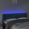 vidaXL LED Kopfteil Dunkelblau 147x16x78/88 cm Samt