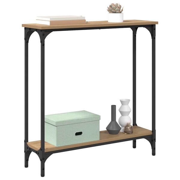 vidaXL Konsolentisch Artisan-Eiche 75 x 22,5 x 75 cm Holzwerkstoff
