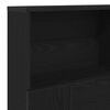 vidaXL Kopfteil Schrank Schwarz Eichen-Optik 140 x 19 x 103,5 cm