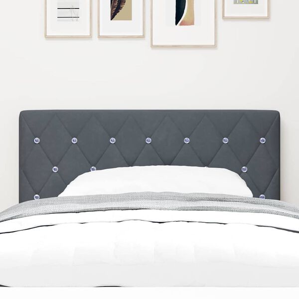 vidaXL Kopfteil mit Kopfteil Dunkelgrau 90 cm Kunstleder