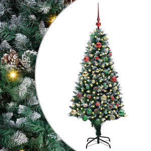 vidaXL K&uuml;nstlicher Weihnachtsbaum mit 150 LEDs mit St&auml;nder Gr&uuml;n 150 cm
