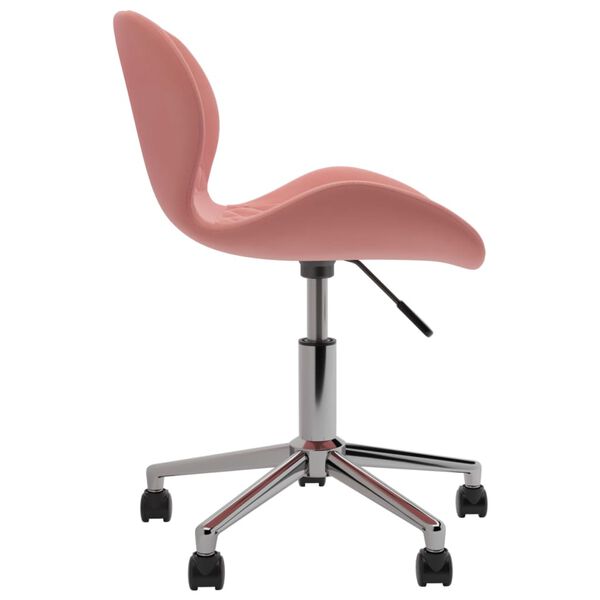 vidaXL Esszimmerst&uuml;hle 4 Stk. Drehbar Rosa Samt