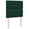 vidaXL Ottoman-Bett mit Matratzen Dunkelgr&uuml;n 100x200 cm Samt