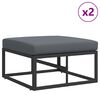 vidaXL Garten-Sofa-Set 11 pcs Schwarz Aluminium