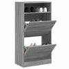 vidaXL Schuhschrank Grau Sonoma 60x34x116 cm Holzwerkstoff