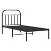 vidaXL Bettgestell mit Kopfteil Metall Schwarz 90x200 cm