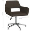 vidaXL Esszimmerst&uuml;hle 2 Stk. Drehbar Dunkelbraun Stoff