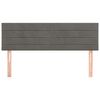 vidaXL Kopfteile 2 Stk. Dunkelgrau 72x5x78/88 cm Samt