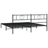 vidaXL Bettgestell mit Kopfteil Metall Schwarz 193x203 cm