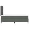 vidaXL Boxspringbett mit Matratze Dunkelgrau 120 x 200 cm Stoff