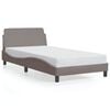 vidaXL Bettgestell "Dover" Taupe 100x200 cm Stoff