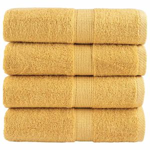 vidaXL Premium-Wascht&uuml;cher SOLUND 4 Stk. Gold 30x30 cm 600 g/m&sup2;