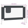vidaXL Kleinkind-Bettschutzgitter Dunkelgrau 90x25 cm Stoff