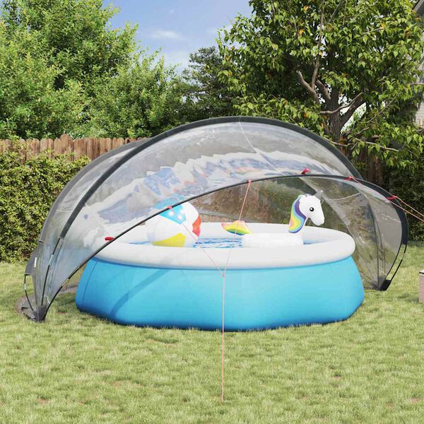 vidaXL Pool-Dome Transparent 430 x 430 x 210 cm PVC