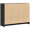 vidaXL Sideboard Schwarz 102 x 29,5 x 75 cm Holzwerkstoff