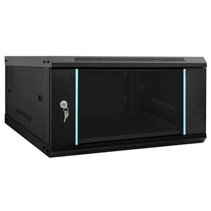 vidaXL Netzwerkschrank mit Speicher Schwarz 60 x 60 x 35 cm Stahl