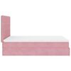 vidaXL Ottoman-Bett mit Matratzen & LEDs Rosa 140x190 cm Samt