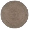 vidaXL Teppich Handgefertigt Jute Rund 240 cm Grau