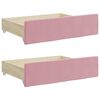 vidaXL Tagesbett Ausziehbar mit Schubladen Rosa 90x200 cm Samt