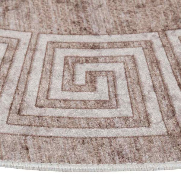 vidaXL Teppich Waschbar 120 cm Beige