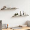 vidaXL Wandregale 2 Stk. Betongrau 60x9x3 cm