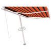 vidaXL Standmarkise Einziehbar Handbetrieben 350x250 cm Orange/Braun