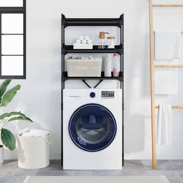 vidaXL Waschmaschinenregal mit Regal 67 x 25 x 163 cm Holzwerkstoff