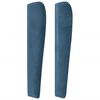 vidaXL Kopfteil mit Ohren Dunkelblau 183x23x118/128 cm Samt