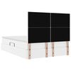 vidaXL Bett mit Stauraum und LED Reinwei&szlig; 140 x 200 cm Kunstleder