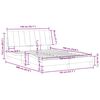 vidaXL Bettgestell ohne Matratze "Hanko" Blau 140x190 cm Samt