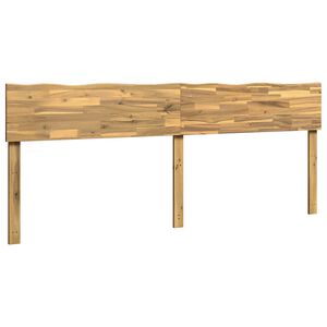 vidaXL Kopfteil mit Live Edge ROSTOCK Wei&szlig; 200 cm Massivholz Akazie