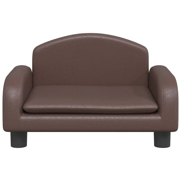 vidaXL Kindersofa Braun 50x40x30 cm Kunstleder