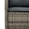 vidaXL 9-tlg. Garten-Essgruppe mit Kissen Grau Poly Rattan