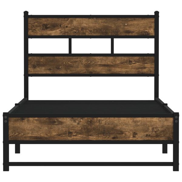 vidaXL Metallbett ohne Matratze R&auml;uchereiche 90x200 cm