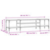 vidaXL TV-Schrank Sonoma-Eiche 201x35x45 cm Holzwerkstoff & Eisen