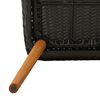 vidaXL Garten Essgruppe mit Kissen 5 pcs Schwarz Poly-Rattan