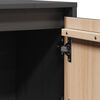 vidaXL Highboard Grau 74x35x117 cm Massivholz Kiefer