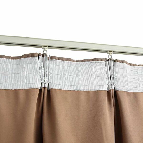 vidaXL Verdunkelungsvorh&auml;nge mit Haken 2 Stk. Taupe 140x245 cm