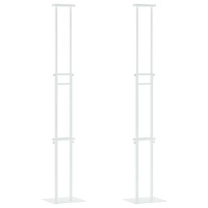 vidaXL Messest&auml;nde 2 Stk. Wei&szlig; 30 x 23,5 x 210 cm Stahl