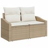 vidaXL Sofa Set mit Kissen 5 pcs Beige und Creme Poly-Rattan