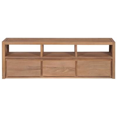 vidaXL TV-Schrank Massivholz Teak Natur 120×30×40 cm