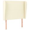 vidaXL Kopfteil mit Ohren Creme 83x23x118/128 cm Kunstleder