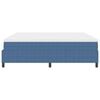 vidaXL Boxspringbett Blau und Wei&szlig; 200 x 200 cm Cordstoff