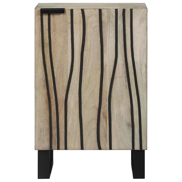 vidaXL Waschbeckenschrank mit Tür Weiß 38 x 33,5 x 58 cm Holzwerkstoff