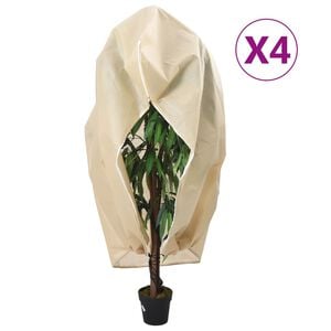 vidaXL Wintervlies mit Rei&szlig;verschluss 4 Stk. 70 g/m&sup2; 1,55x1,55 m